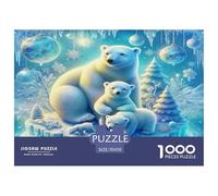 Polar Bear Puzzle Imposible,desafío for Adults Juego Educativo 1000 Piezas Obra De Arte De Juego De para Adultos Y Niños A Partir De 12 Años 70x50cm/1000pcs