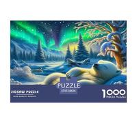 Polar Bear Puzzle Imposible,desafío for Adults Juego Educativo 1000 Piezas Obra De Arte De Juego De para Adultos, Regalos A Partir De 14 Años 38x26cm/1000pcs