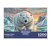 Polar Bear Rompecabezas Imposible,desafío for Adults Entretenimiento Creativo 1000 Piezas Obra De Arte De Juego De para Adultos Y Niños A Partir De 12 Años 38x26cm/1000pcs