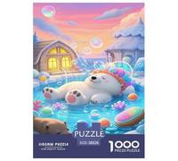 Polar Bear1000 Piezas Puzzleanimal Rompecabezas Inteligentes Imposible Adultos Y Niños +14 Años Colores Variados38x26cm/1000pcs