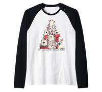 Polar Bears Loves Xmas Un árbol de Oso de Navidad Muy Bearry Camiseta Manga Raglan