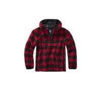 Brandit Teddyfleece Worker Jersey, negro-rojo, tamaño XL para Hombres