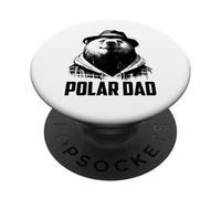 Polar Dad - Vintage Cute Polar Bear Dad Día del Padre PopSockets PopGrip Adhesivo