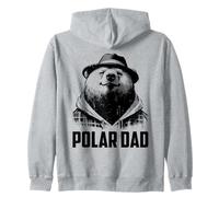 Polar Dad - Vintage Cute Polar Bear Dad Día del Padre Sudadera con Capucha