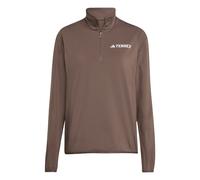adidas Donna Terrex Multi Climawarm Half Zip Tech Fleece Jacket, Earth strata/Earth strata, M
