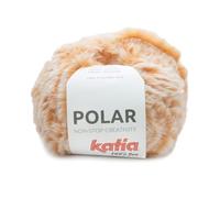 Polar es un hilado de pelo muy suave y esponjoso. Para tejer con agujas del 7-8 o ganchillo del 6-8. (110 - Melocotón-Blanco)