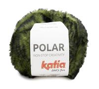 Polar es un hilado de pelo muy suave y esponjoso. Para tejer con agujas del 7-8 o ganchillo del 6-8. (112 - Verde-Negro)