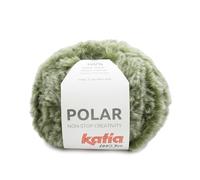 Polar es un hilado de pelo muy suave y esponjoso. Para tejer con agujas del 7-8 o ganchillo del 6-8. (111 - Verde-Blanco)