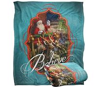 POLAR EXPRESS Believe Santa Silky Touch Super Soft Throw Blanket 152 x 127 cm