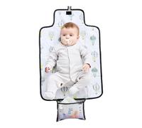 Cambiador para bebés con globos aerostáticos, sin BPA, con un bolsillo, lavable, reutilizable y plegable