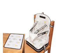 Silla Alza con mantel individual para niños, sin BPA, lavable, reutilizable y plegable, con cinturón de 5 puntos