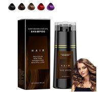 Polar-Hair Dye Shampoo, Natural Instant Dye Shampoo, Novahair Color Restoring Shampoo, Hair Color Shampoo for Gray Hair Coverage and Beard, Quick, Easy, Long Lasting, Safe (Dark Brown)
