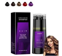 Polar-Hair Dye Shampoo, Natural Instant Dye Shampoo, Novahair Color Restoring Shampoo, Hair Color Shampoo for Gray Hair Coverage and Beard, Quick, Easy, Long Lasting, Safe (Purple)