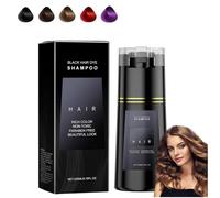 Polar-Hair Dye Shampoo, Natural Instant Dye Shampoo, Novahair Color Restoring Shampoo, Hair Color Shampoo for Gray Hair Coverage and Beard, Quick, Easy, Long Lasting, Safe (Black)