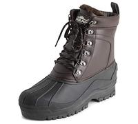 Polar Hombre Durable Invierno Suela De Goma Durable Impermeable Invierno Nieve Pata Lluvia Botas - Marrón/Marrón - UK10/EU44 - YC0681