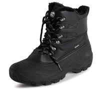 Polar Hombre Impermeable Suela Exterior Profunda Huella Completamente Piel Sintética Forrada Invierno Durable Botas De Nieve - Negro Ata para Arriba - UK13/EU47 - YC0682