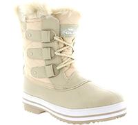 Polar Mujer Acolchado Corto Pato Forrada De Piel Cordones Nieve Invierno Bota - BEI UK7/EU40 - AYC0014