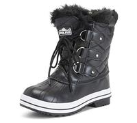 Polar Mujer Acolchado Corto Pato Forrada De Piel Cordones Nieve Invierno Bota - BLL UK7/EU40 - AYC0023