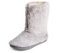 Polar Mujer Espuma De Memoria Cremallera Piel Sintética CoveRojo Suela De Goma Interior Al Aire Libre Acogedora Lujo Bota Zapatillas - Gris - UK8/EU41 - YC0720
