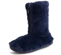 Polar Mujer Espuma De Memoria Cremallera Piel Sintética CoveRojo Suela De Goma Interior Al Aire Libre Acogedora Lujo Bota Zapatillas - Armada - UK8/EU41 - YC0721
