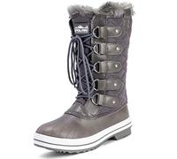 Polar Mujer Nieve Bota Nylon Alto Winter Nieve Impermeable Calentar lluvia Bota - Gris - 5-38 - CD0029