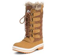 Polar Mujer Nieve Bota Nylon Alto Winter Nieve Impermeable Calentar lluvia Bota - Tan - 5-38 - CD0028