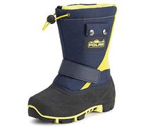 Polar Niños Invierno Térmica Calentar Invierno Piel Sintética Durable Suela De Goma Impermeable Al Aire Libre Botas - Armada/Verde - UK1/EU34 - YC0698