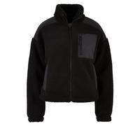 Urban Classics Ladies’ sherpa mix Mujer Chaqueta entre-tiempo Negro S 100% poliéster