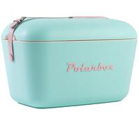 Polarbox - Mini Refrigerador portátil de Playa y Camping (12 L, Vintage, Mango Ajustable), Verde Agua
