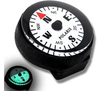 POLARIS Micro Brújula impermeable 60M reloj pulsera pulsera paracord brújulas luminosas en la oscuridad diseño fácil de leer, orientación de campamento, supervivencia subacuática