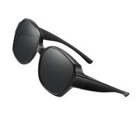 Polarised Fit Over Sunglasses - Unglasseses Mens Oversized, Wraps Around Sunglasses | Over Glasses Oversized Wrap Arounds With UV400 Protection For Driving, Wrap Around Eyewear For Men Women, C,