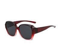 Polarised Over Glasses Sunglasses For Men Women - PC Frame 61x52mm Lens Size | Polarised Fit Over Glasses Sunglasses, Wrap Around Anti Glare | Wrap Around Unbreakable Sports Driving UV Sun Glass