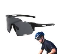 Polarized Cycling Sunglasses - Windproof Wrap Around Sport Shield, UV400 Protective Lens, Lightweight Running Eyewear, Resistant Goggles, Anti Glare Gear | For Men
