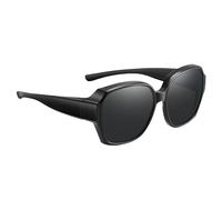 Polarized Fit Over Sunglasses For Men - Perfect For Contact Lens Wearers | Wrap Around Fitover UV Protection Square Shades | F0r Driving Outdoor Enthusiasts, PC Frame High-Definition Extended-Wear Pro