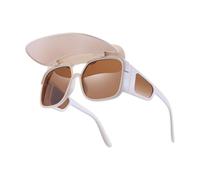 Polarized Sunglasses - 14.8x14.3x6cm UV400 | Oversized Sunglasses | Women Sun Visor Clip On Sunshade Glasses | Anti Glare Large Frame Outdoor Driving Fishing Cycling Travel Eye Protection For Daily Us