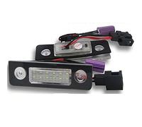PolarLander 2X White Canbus Error Gratis LED Luz de matrícula Coche Luz de Cola Luces de señal Pieza de automóvil para S-Koda Octavia Roomster 5J
