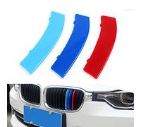 PolarLander 3pcs / Set 3D M Styling Car Front Grille Trim Sport Strips Cover Unilateral 11 Barras