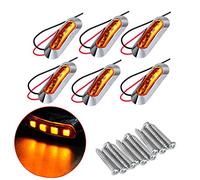PolarLander 4 LED 12V / 24V Camión LED Luces de Marcador Laterales Lámpara de Cola Coche Camión Remolque Luces traseras Luz de estacionamiento Ámbar 6pcs / Pack