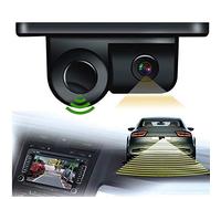 PolarLander Cámara de visión Trasera para automóvil 2In1 Cámara de diseño Kit de Sensor de estacionamiento Retroceso automático Retrovisor de estacionamiento Radar de estacionamiento 170 Grados