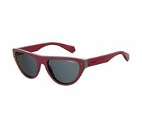 Polaroid 6087/S/X Gafas de Sol Mujer Lentes Polarizadas Montura Redonda Acetato Gris Burdeos 55mm 140mm