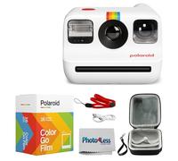 Polaroid Go Generation 2 - Mini cámara instantánea (blanco) con película de color Polaroid GO, paquete doble, funda de transporte rígida, paño de limpieza de lentes