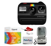 Polaroid Go Generation 2 - Minicámara instantánea (negro), incluye película de color Polaroid GO, paquete doble, funda de transporte rígida, paño de limpieza de lentes