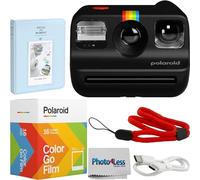 Polaroid Go Generation 2 - Paquete de cámara instantánea con película Polaroid GO a color, paquete doble y álbum de fotos + paño (4 artículos) (negro)