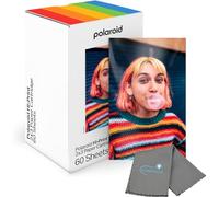 Polaroid Hi Print - Cartucho de papel de 2 x 3, despegar y pegar, paquete de 3 (60 fotos) con un paño de limpieza de microfibra Lumintrail