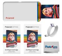 Polaroid Hi-Print - Impresora fotográfica de 2ª generación conectada por Bluetooth de 2 x 3 de bolsillo, color blanco (9128) con 2 papeles Hi-Print de 2 x 3, (40 fotos), USB, cable USB tipo C de 6