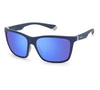 Polaroid Hombre PLD 2126/S XW0/5X Gafas de sol Plástico Azul/Gris Azul Cuadrada Espejo