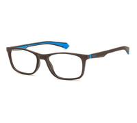 Polaroid Hombre PLD D478 3LG Monturas ópticas Poliamida biológica Marrón/Azul Cuadrada
