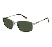 Polaroid Hombre Polaroid PLD 2137/G/S/X R81/UC Gafas de sol Acero Plata Opaco Verde Cuadrada Polarizado