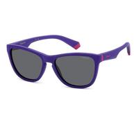 Polaroid Junior PLD 8056/S 1JZ/M9 Gafas de sol Plástico Violeta Gris Cuadrada Polarizado