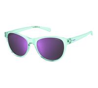 Polaroid Junior PLD 8066/S WK2/MF Gafas de sol Policarbonato Azul claro Violeta Cuadrada Polarizado Espejo